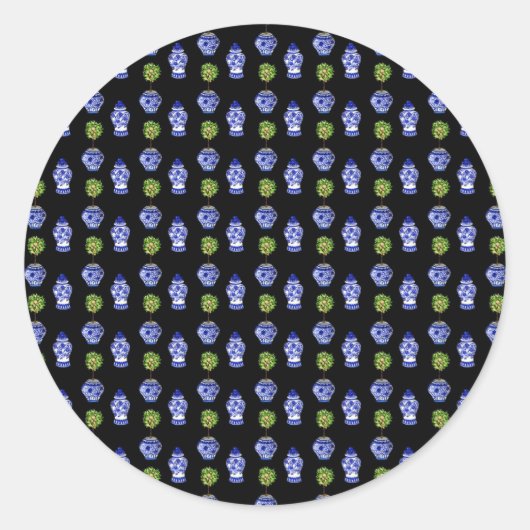 ジンジャージャースアンドトピアリーツリー封筒用シール ラウンドシール (正面)