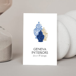 ジンジャージャース陶器エレガントインテリアデザイナー 名刺