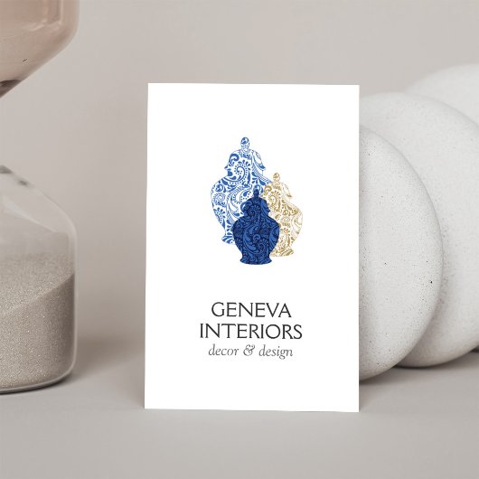 ジンジャージャース陶器エレガントインテリアデザイナー 名刺