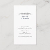 ジンジャージャース陶器エレガントインテリアデザイナー 名刺 (裏面)