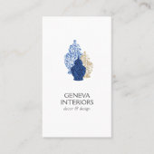 ジンジャージャース陶器エレガントインテリアデザイナー 名刺 (正面)