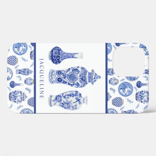 ジンジャージャーブルーホワエレガントイトフローラチノイセリ Case-Mate iPhoneケース (裏面 (横))