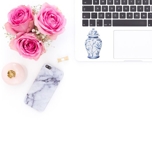 ジンジャージャール白と名前ビニールステッカー シール