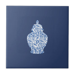 ジンジャージャール陶器の青 タイル