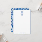 ジンジャージャールChinoiserie | モノグラムE | ノートカード (正面/裏面インサイチュ)