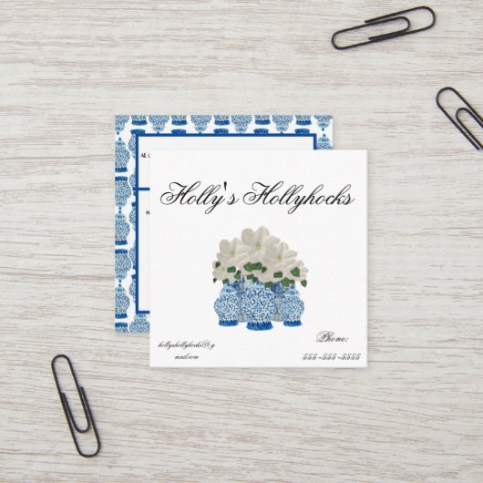 ジンジャージャー名刺3.5" x 2.0" パーソナライズされた スクエア名刺 (正面/裏面インサイチュ)