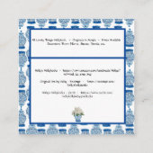 ジンジャージャー名刺3.5" x 2.0" パーソナライズされた スクエア名刺 (裏面)