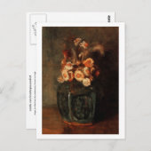 ジンジャージャー瓶と菊、ビンセント・ヴァン・ゴッホ ポストカード (正面/裏面)