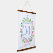 ジンジャージャー&クリスマスベリーズモノグラム 吊り下げ型タペストリー (傾斜あり)