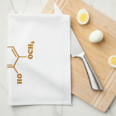 ジンジャージンゲロール分子化学式 キッチンタオル (四つ折り)