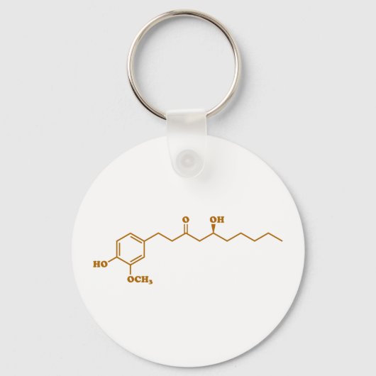 ジンジャージンゲロール分子化学式 キーホルダー (正面)