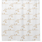 ジンジャージンゲロール分子化学式 シャワーカーテン (正面)