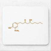 ジンジャージンゲロール分子化学式 マウスパッド (正面)