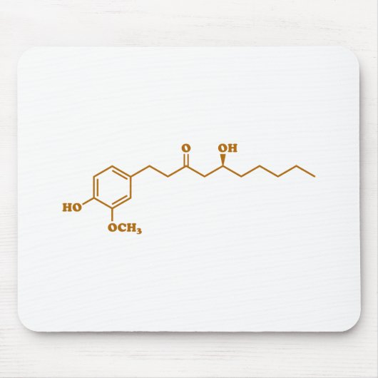 ジンジャージンゲロール分子化学式 マウスパッド (正面)