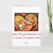 ジンジャータビーねこ母の日のグリーティングカード カード (裏面)