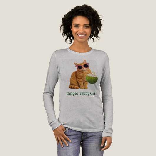 ジンジャータビー猫Tシャツ トライブレンドTシャツ (正面全体)