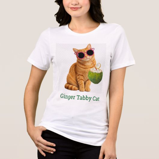 ジンジャータビー猫Tシャツ トライブレンドTシャツ (正面)