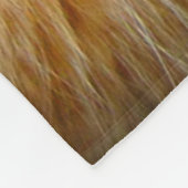 ジンジャータブビーキャット瞑想 フリースブランケット (角)