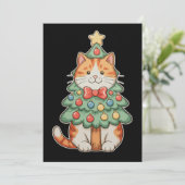 ジンジャーネコのクリスマスツリースターオーナメント クリスマス 招待状 (スタンド正面)