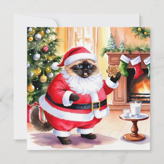 ジンジャーパンのキャットサンタクロース シーズンカード (正面)