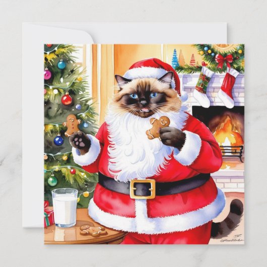 ジンジャーパンのキャットサンタクロース シーズンカード (正面)