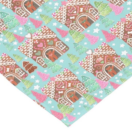 ジンジャーパンの犬と猫とジンジャーパンの家 ショートテーブルランナー