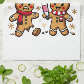 ジンジャーパンの看病でアイシングおもしろいしてみた? キッチンタオル (折り畳み)