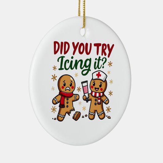 ジンジャーパンの看病でアイシングおもしろいしてみた? セラミックオーナメント (右)