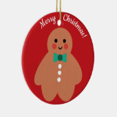 ジンジャーパンパパ&ママ |かわいいおもしろいカスタム セラミックオーナメント (右)