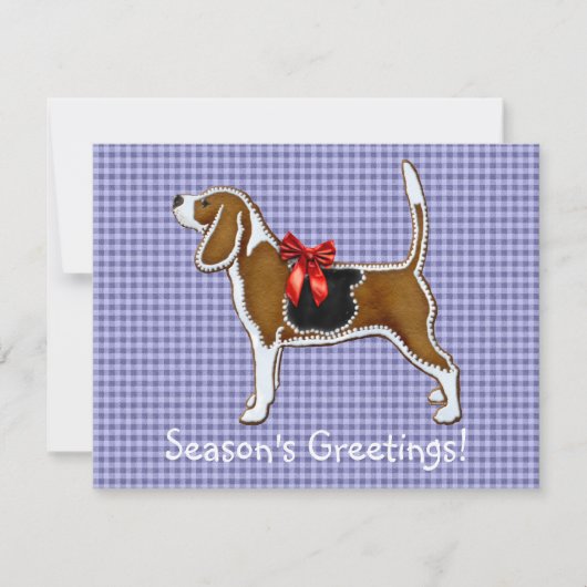 ジンジャーパンビーグルクリスマスクッキー 招待状 (正面)