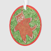 ジンジャーパン子猫アクリル円オーナメント オーナメント (正面)