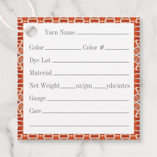 ジンジャーパン2"スクエアヤーンラベル フェイバータグ (正面)