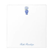 ジンジャーパーソナライズされたジャー瓶ウォーターカラーアジサイ ノートパッド (正面)