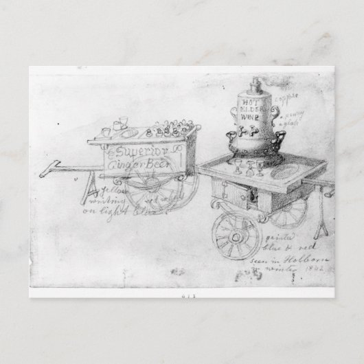 ジンジャービールとホット長老ワインの出店 ポストカード (正面)