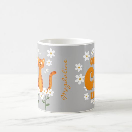 ジンジャーフローラ名オレンジキャットエナジー コーヒーマグカップ (中央)