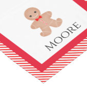 ジンジャーブパーソナライズされたレッドクリスマステーブルランナー ショートテーブルランナー (コーナー)