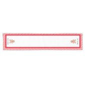 ジンジャーブパーソナライズされたレッドクリスマステーブルランナー ショートテーブルランナー (横)