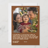 ジンジャーブレッドおもしろいグローキャットレトロクリスマスフォト シーズンカード (裏面)