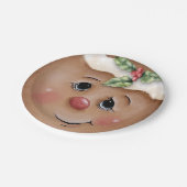 ジンジャーブレッドかわいこちゃんメリークリスマス ペーパープレート (アングル)