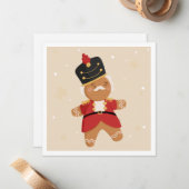 ジンジャーブレッドくるみ割りクリスマスカード ノートカード (正面/裏面インサイチュ)