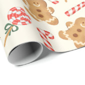 ジンジャーブレッドとキャンディカン ラッピングペーパー (ロールコーナー)