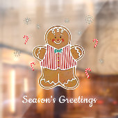 ジンジャーブレッドとキャンディーキャンズシーズンの挨拶 ウィンドウサイン (シート2)