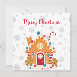 ジンジャーブレッドとメリークリスマスジンジャーブレッドハウス 招待状