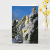 ジンジャーブレッドと冬の雪 – マーサのブドウ園 カード (黄色い花)