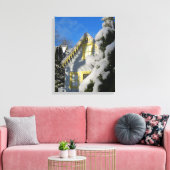 ジンジャーブレッドと冬の雪 – マーサのブドウ園 キャンバスプリント (インサイチュ (リビング))