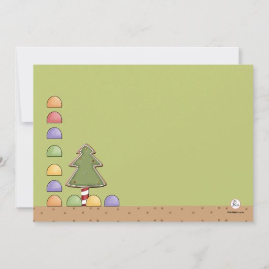 ジンジャーブレッドのオープンハウスの招待状 招待状 (裏面)