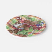 ジンジャーブレッドのカップルキャンデーの店の紙皿 ペーパープレート (アングル)