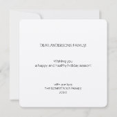 ジンジャーブレッドのクッキーフォントメリークリスマスカード (裏面)