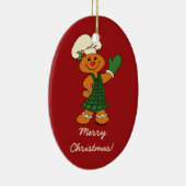 ジンジャーブレッドのクッキー セラミックオーナメント (右)