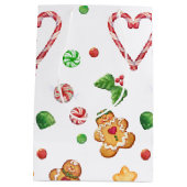 ジンジャーブレッドのクッキー、ペパーミントのハート、Gumdrops ミディアムペーパーバッグ (裏面)